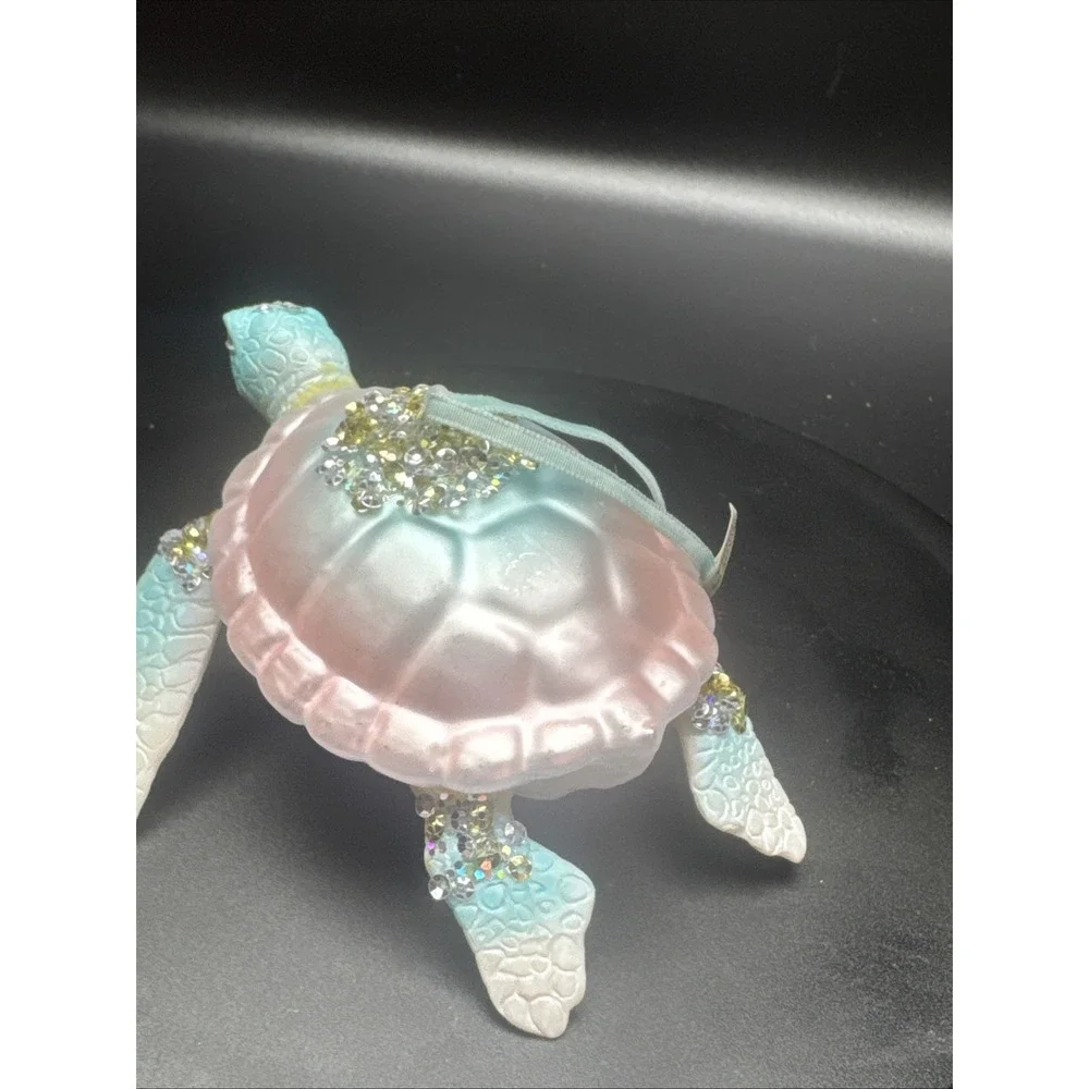 Glass Christmas Ornament Ocean‎ Beach Sea Turtle